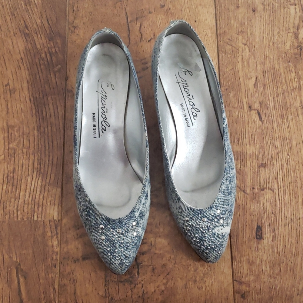Espanola Jeans Closed Toe Pumps Size 8 1/2 - Picture 6 of 8